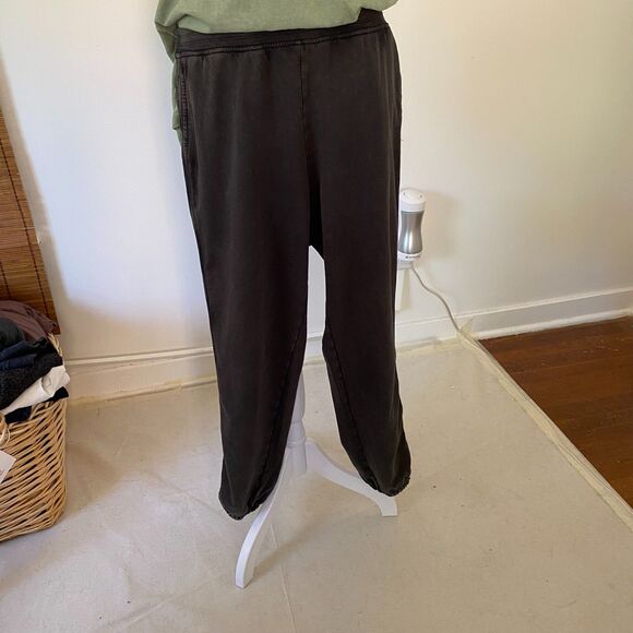 Aerie Soft Black Joggers with Faded Wash Size M - Picture 8 of 8